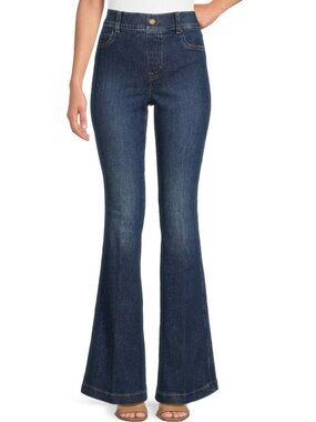 SPANX Flared Midnight Pull-on Stretch Denim Jeans Women's Size 1XL in EUC!